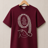 Pattern 9 – Burgundy Wine Tee Premium Oversized Graphic Printed T-Shirt for Men