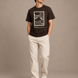 Geomatric Dark Brown Premium Oversized Graphic Printed T-Shirt for Men
