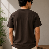 Pattern 9 – Espresso Brown Tee Premium Oversized Graphic Printed T-Shirt for Men