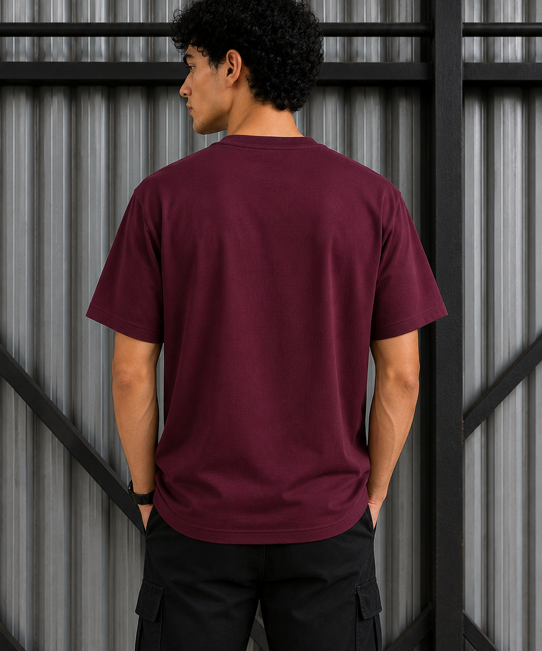 Different Wine Berry Premium Oversized Graphic Printed T-Shirt for Men