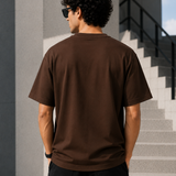 Growth – Espresso Brown Tee Premium Oversized Graphic Printed T-Shirt for Men