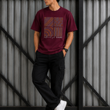 Different Wine Berry Premium Oversized Graphic Printed T-Shirt for Men