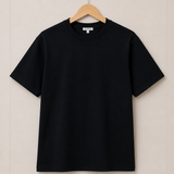 Plain Black Premium Oversized Drop Shoulder T-Shirt for Men