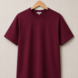 Plain Wine Premium Oversized Drop Shoulder T-Shirt for Men