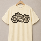 Bullet – Cream Beige Tee Premium Oversized Graphic Printed T-Shirt for Men