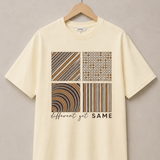 Different – Cream Beige Tee Premium Oversized Graphic Printed T-Shirt for Men