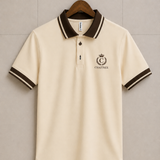 Polo Neck Butter || Premium  Contrast Collar Polo T-Shirt