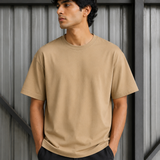 Plain D-Fawn Premium Oversized Drop Shoulder T-Shirt for Men