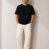 Plain Black Premium Oversized Drop Shoulder T-Shirt for Men