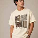 Different – Cream Beige Tee Premium Oversized Graphic Printed T-Shirt for Men