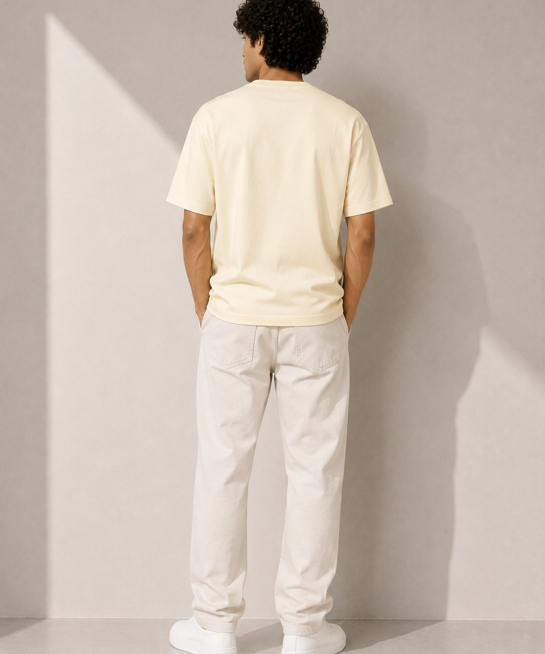 Plain Butter Premium Oversized Drop Shoulder T-Shirt for Men