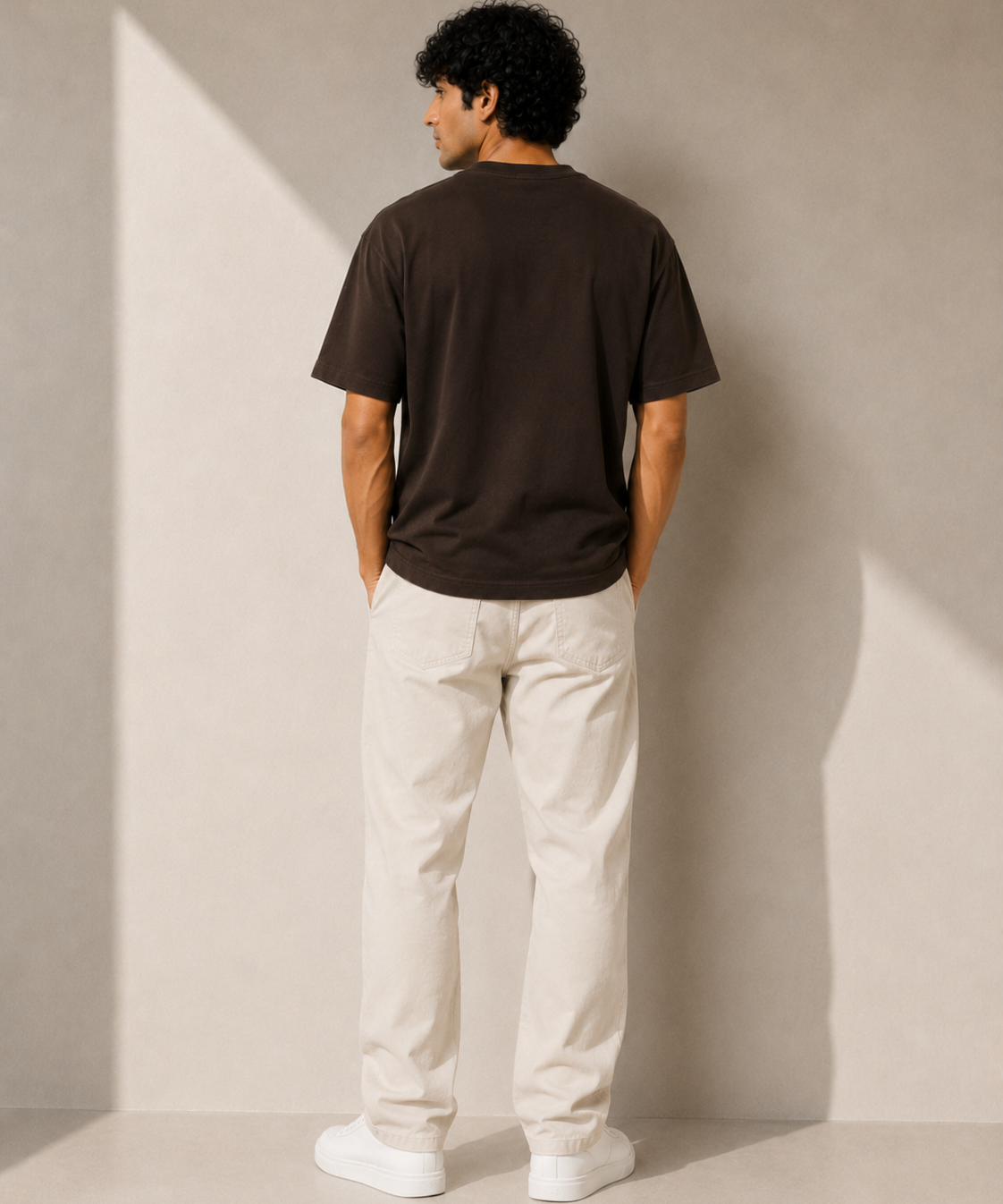 Plain D-Coffee Premium Oversized Drop Shoulder T-Shirt for Men