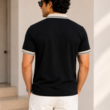 Polo Neck Black || Premium  Contrast Collar Polo T-Shirt