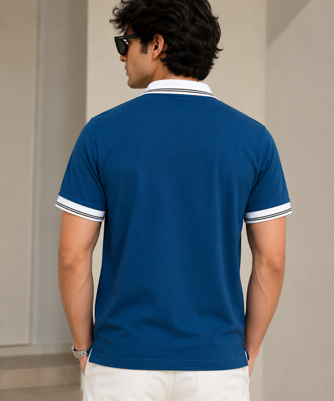 Polo Neck Airforce || Premium  Contrast Collar Polo T-Shirt