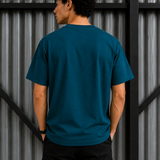 Geomatric Ocean Teal Premium Oversized Graphic Printed T-Shirt for Men