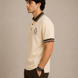 Polo Neck Butter || Premium  Contrast Collar Polo T-Shirt