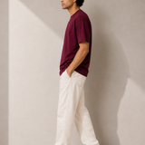 Plain Wine Premium Oversized Drop Shoulder T-Shirt for Men