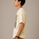 Different – Cream Beige Tee Premium Oversized Graphic Printed T-Shirt for Men