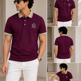Polo Neck Wine || Premium  Contrast Collar Polo T-Shirt