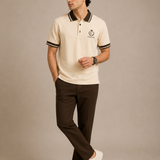 Polo Neck Butter || Premium  Contrast Collar Polo T-Shirt