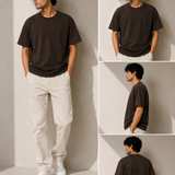Plain D-Coffee Premium Oversized Drop Shoulder T-Shirt for Men