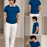Polo Neck Airforce || Premium  Contrast Collar Polo T-Shirt