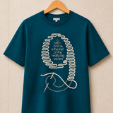Pattern 9 – Persian Blue Tee Premium Oversized Graphic Printed T-Shirt for Men