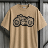 Bullet – Sand Beige Tee Premium Oversized Graphic Printed T-Shirt for Men