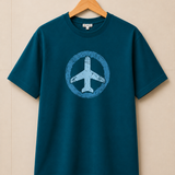 Aeroplane – Ocean blue Tee Premium Oversized Graphic Printed T-Shirt for Men