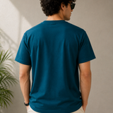 Pattern 9 – Persian Blue Tee Premium Oversized Graphic Printed T-Shirt for Men