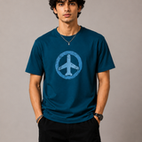 Aeroplane – Ocean blue Tee Premium Oversized Graphic Printed T-Shirt for Men