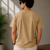 Explorer – Sand Beige Tee Premium Oversized Graphic Printed T-Shirt for Men