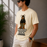Cockroach – Cream Beige Tee Premium Oversized Graphic Printed T-Shirt for Men