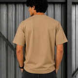 Cube – Sand Beige Tee Premium Oversized Graphic Printed T-Shirt for Men