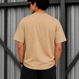 Bullet – Sand Beige Tee Premium Oversized Graphic Printed T-Shirt for Men